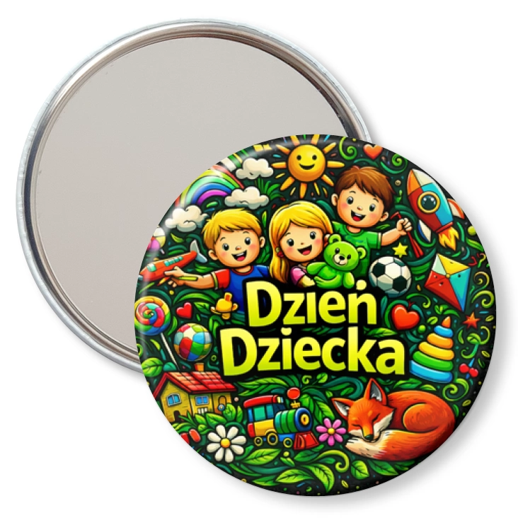 przypinka lusterko Kolorowy Dzień Dziecka