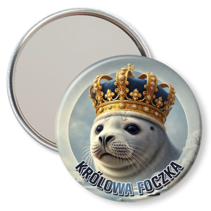 przypinka lusterko Królowa Foczka