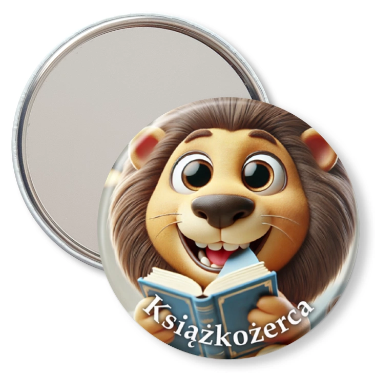 przypinka lusterko Książkożerca