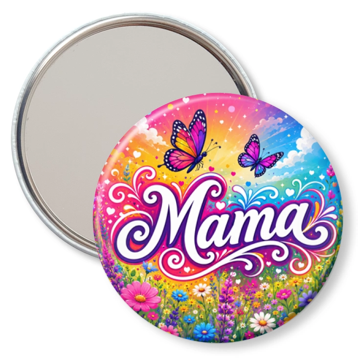 przypinka lusterko Mama i motylki
