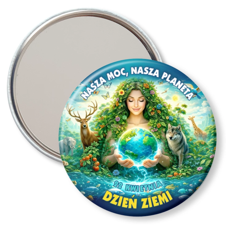 przypinka lusterko Matka Ziemia Dzień Ziemi 22 kwietnia