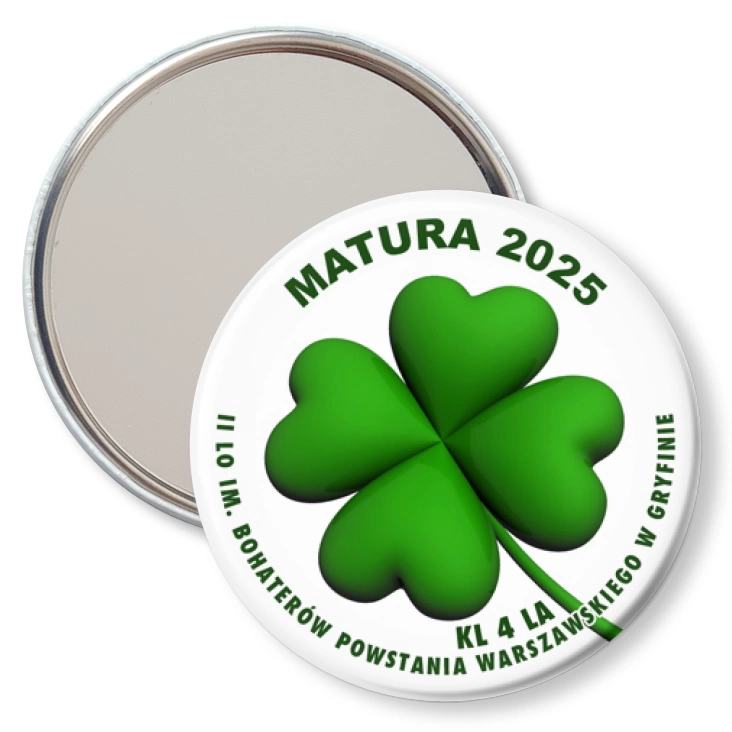 przypinka lusterko Matura 2025 II LO w Gryfinie