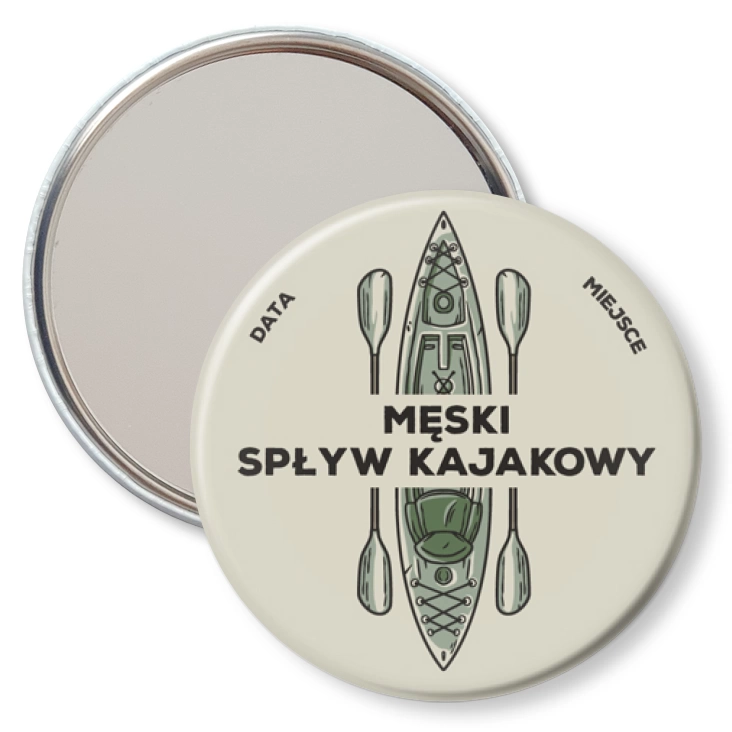przypinka lusterko Męski wypad na spływ kajakowy