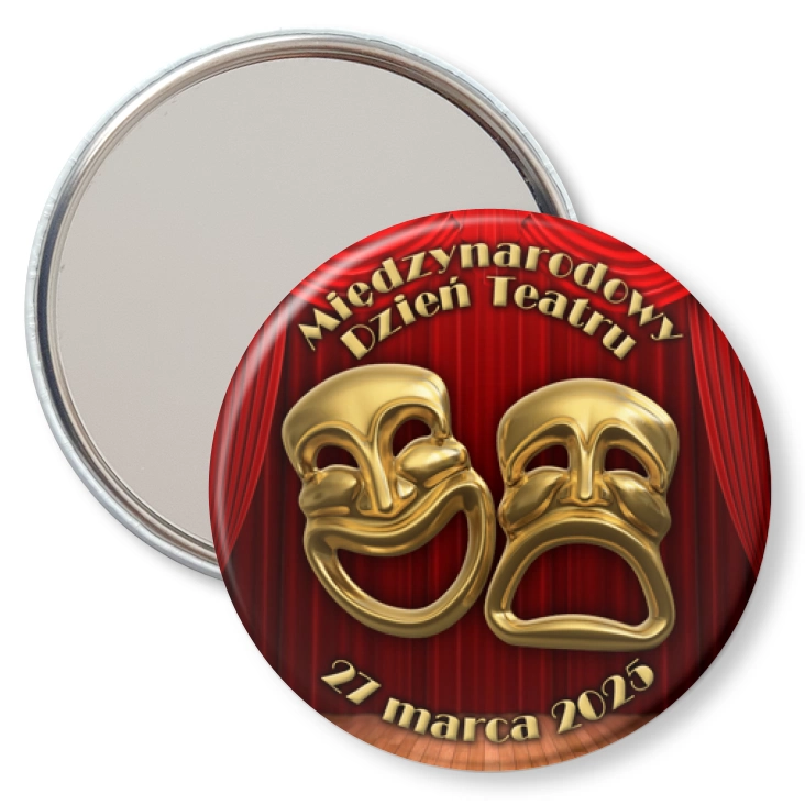 przypinka lusterko Międzynarodowy Dzień Teatru - 27 marca