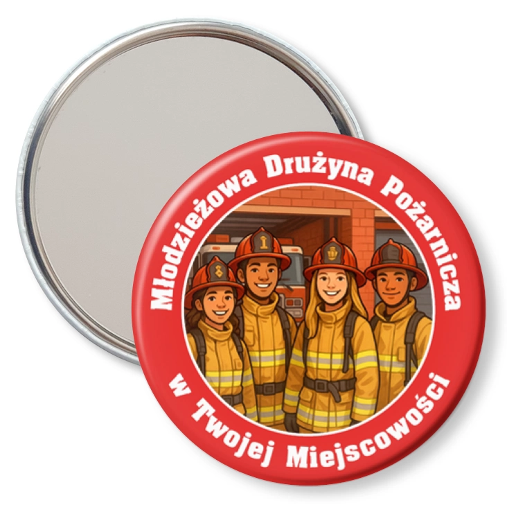 przypinka lusterko Młodzieżowa Drużyna Pożarnicza