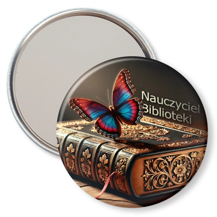 przypinka lusterko Nauczyciel Biblioteki