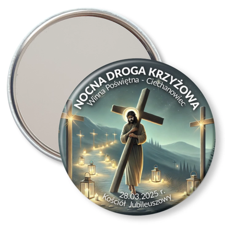 przypinka lusterko Nocna Droga Krzyżowa