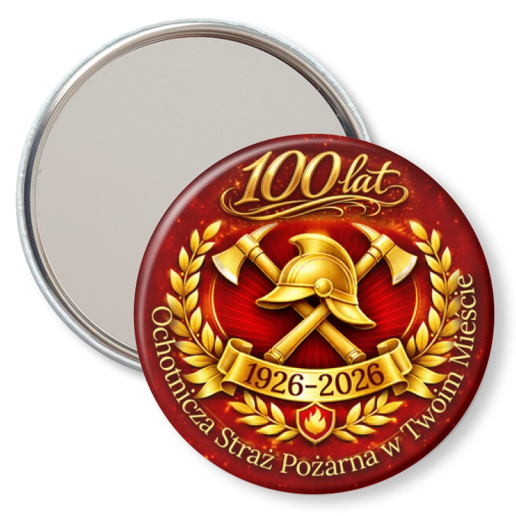 przypinka lusterko Ochotnicza Straż Pożarna w Twoim Mieście