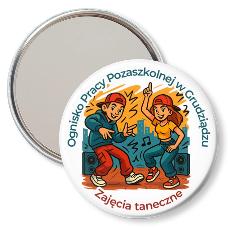 przypinka lusterko Ognisko Pracy Pozaszkolnej w Grudziądzu. Zajęcia taneczne