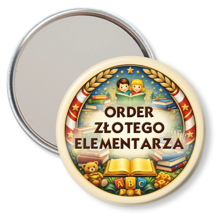 przypinka lusterko Order Złotego Elementarza