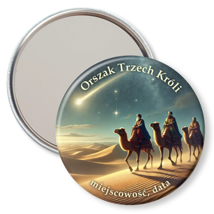 przypinka lusterko Orszak Trzech Króli na pystyni