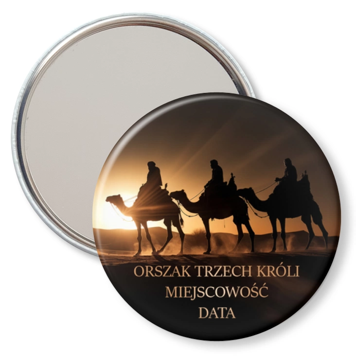 przypinka lusterko Orszak Trzech Króli Twoja Miejscowość