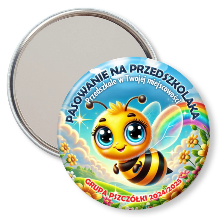 przypinka lusterko Pasowanie na przedszkolaka grupa Pszczółki