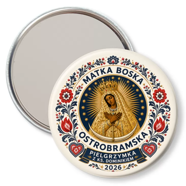 przypinka lusterko Pielgrzymka do Matki Boskiej Ostrobramskiej