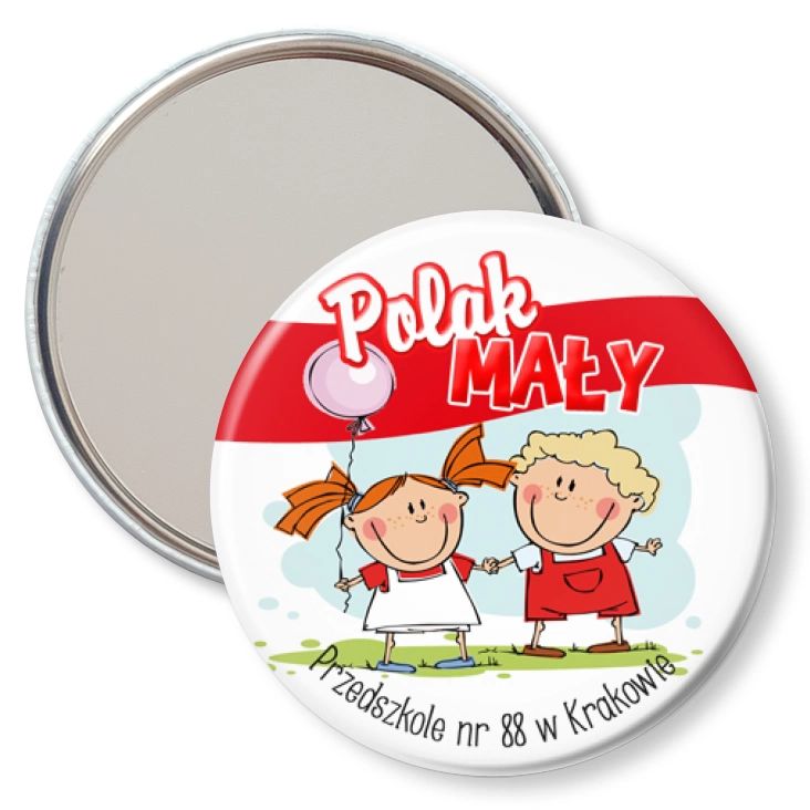 przypinka lusterko Polak Mały Przedszkole nr 88 w Krakowie