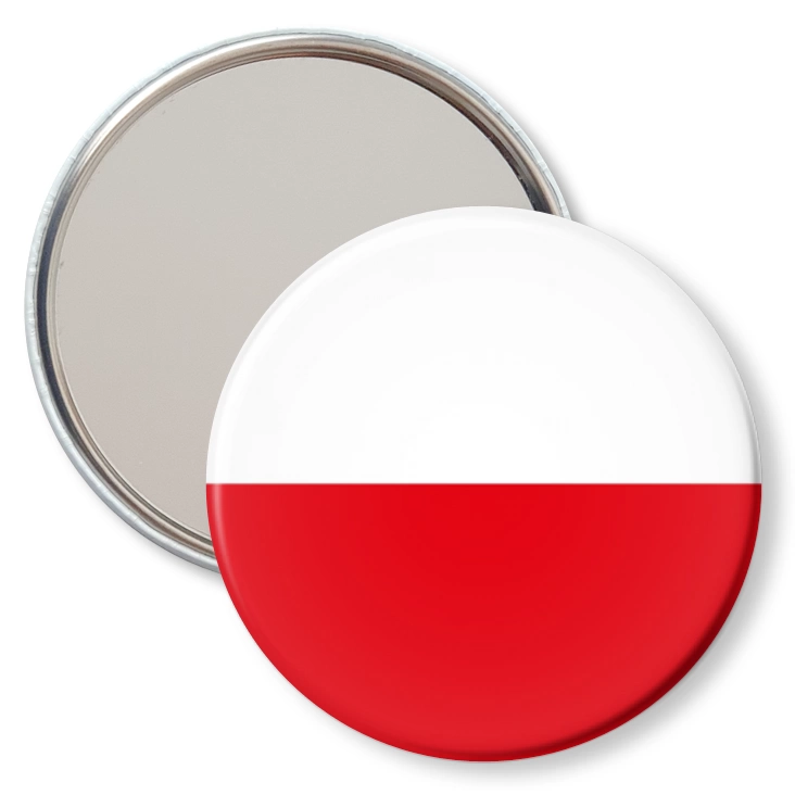 przypinka lusterko Polska biało-czerwona flaga