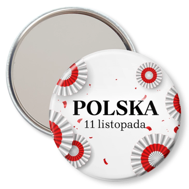 przypinka lusterko Polska kokardy narodowe