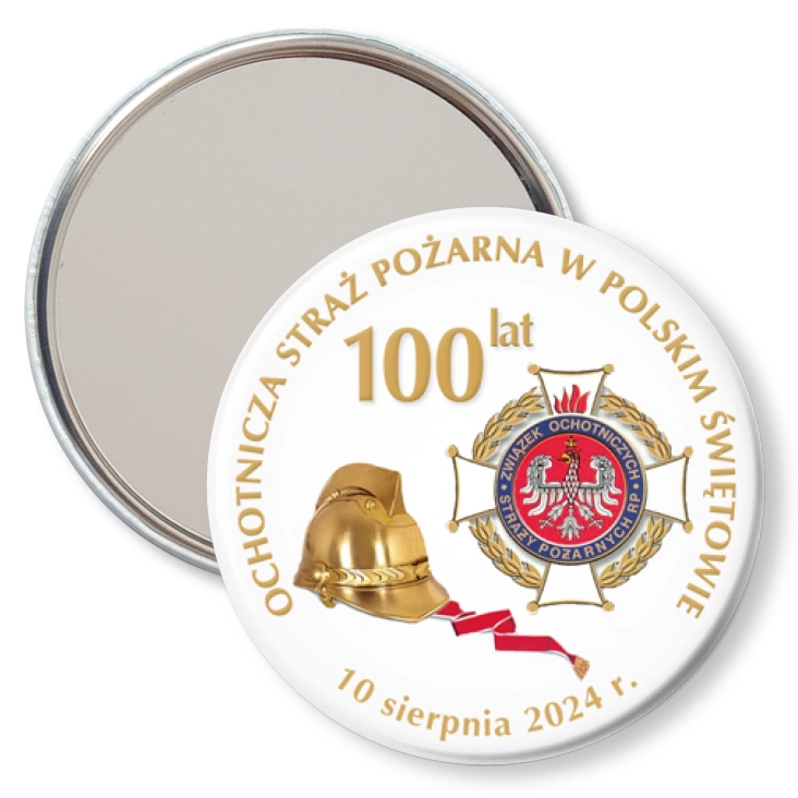 przypinka lusterko 100 lat OSP w Polskim Świętowie