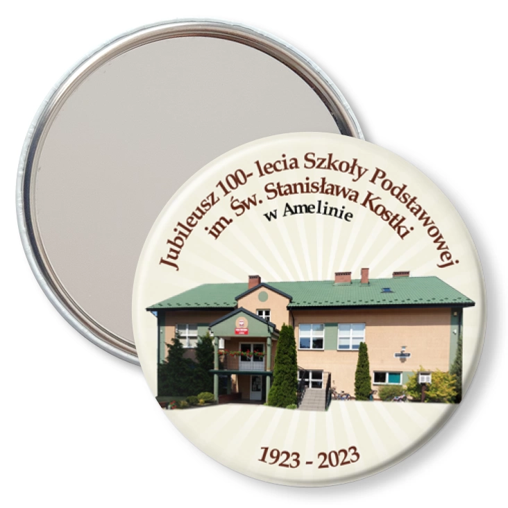 przypinka lusterko 100-lecie Szkoły Podstawowej w Amelinie
