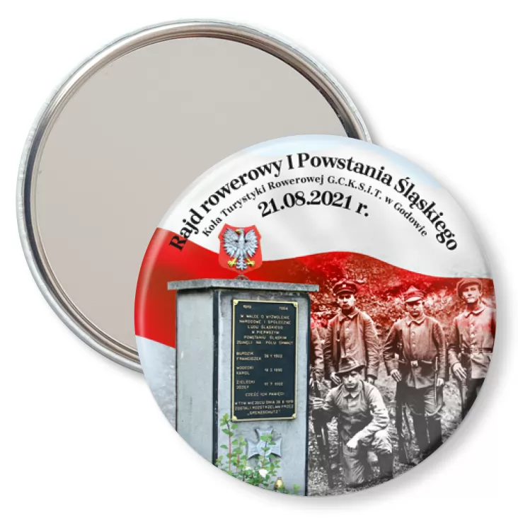 przypinka lusterko 102 rocznica I Powstania Śląskiego Rajd Rowerowy