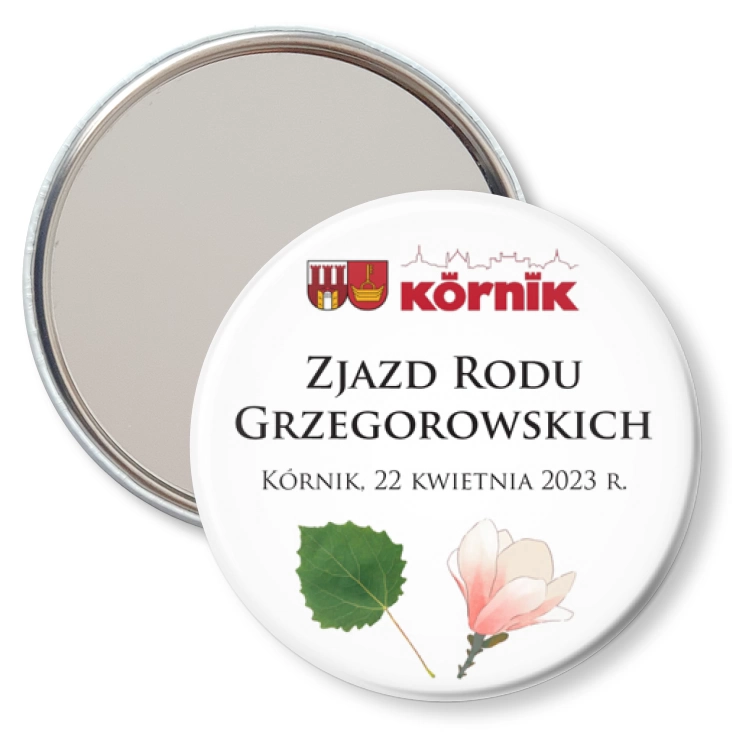 przypinka lusterko Zjazd Rodu Grzegorowskich Kórnik 2023