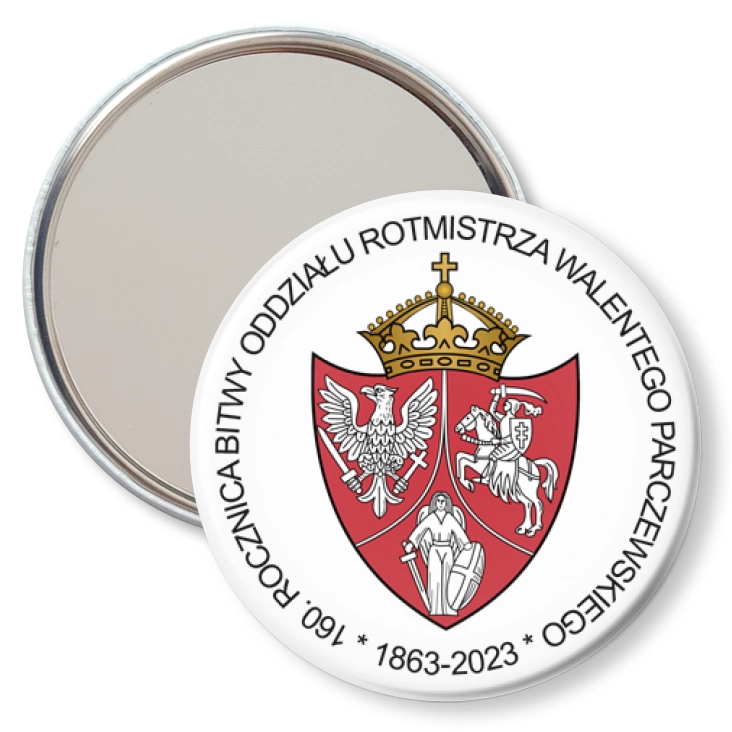 przypinka lusterko 160. Rocznica bitwy Oddziału Rotmistrza Walentego Parczewskiego