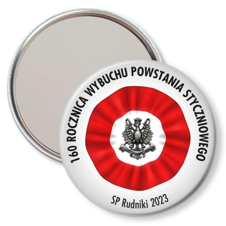 przypinka lusterko 160. Rocznica wybuchu Powstania Styczniowego SP Rudniki