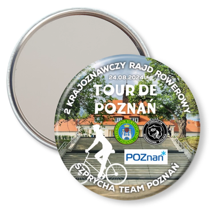 przypinka lusterko 2 Krajoznawczy Rajd Rowerowy Tour de Poznań 2024