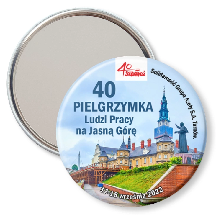 przypinka lusterko 40 Pielgrzymka Ludzi Pracy na Jasną Górę Grupa Azoty