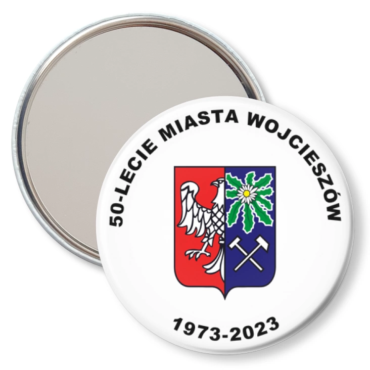 przypinka lusterko 50-lecie Miasta Wojcieszów