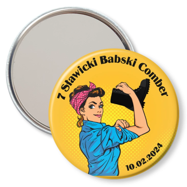 przypinka lusterko 7 Sławicki Babski Comber