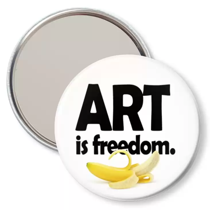 przypinka lusterko Art is freedom