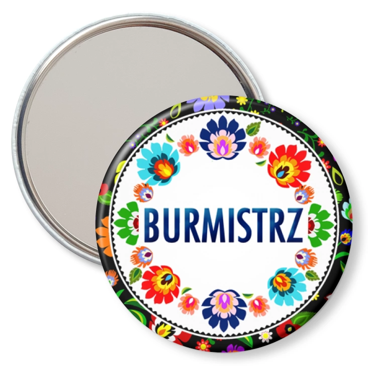 przypinka lusterko Burmistrz folk