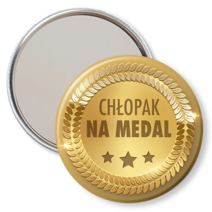 przypinka lusterko Chłopak na medal Dzień Chłopaka