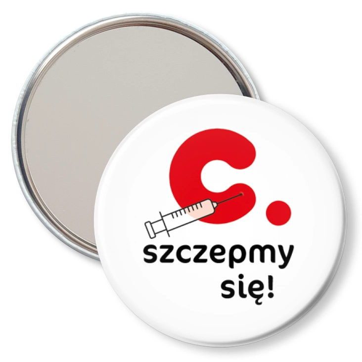 przypinka lusterko Czerwonak szczepimy się