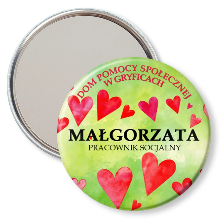 przypinka lusterko Dom Pomocy Społecznej w Gryficach Identyfikator