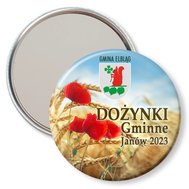 przypinka lusterko Dożynki Gmina Elbląg