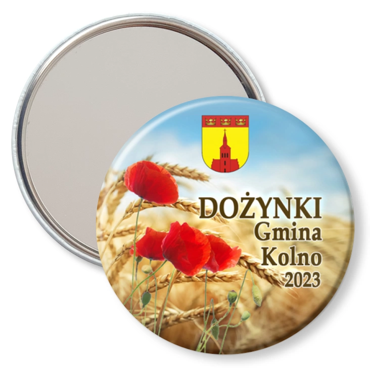 przypinka lusterko Dożynki Gmina Kolno