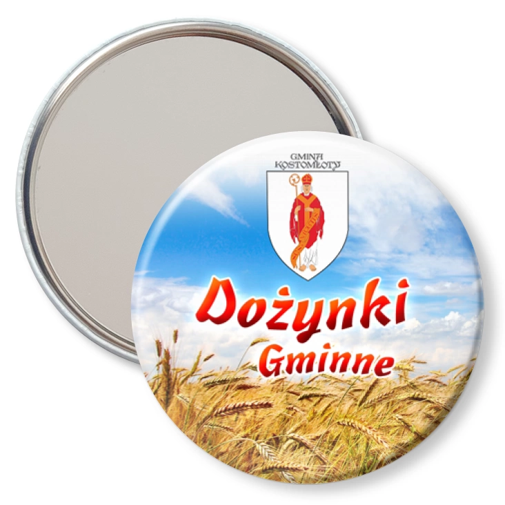 przypinka lusterko Dożynki Gmina Kostomłoty