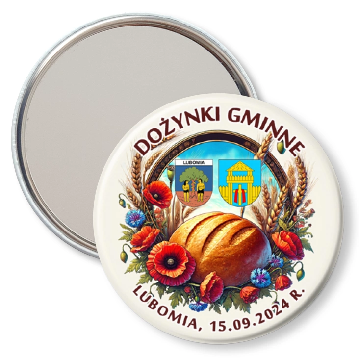 przypinka lusterko Dożynki Gminne Lubomia 2024