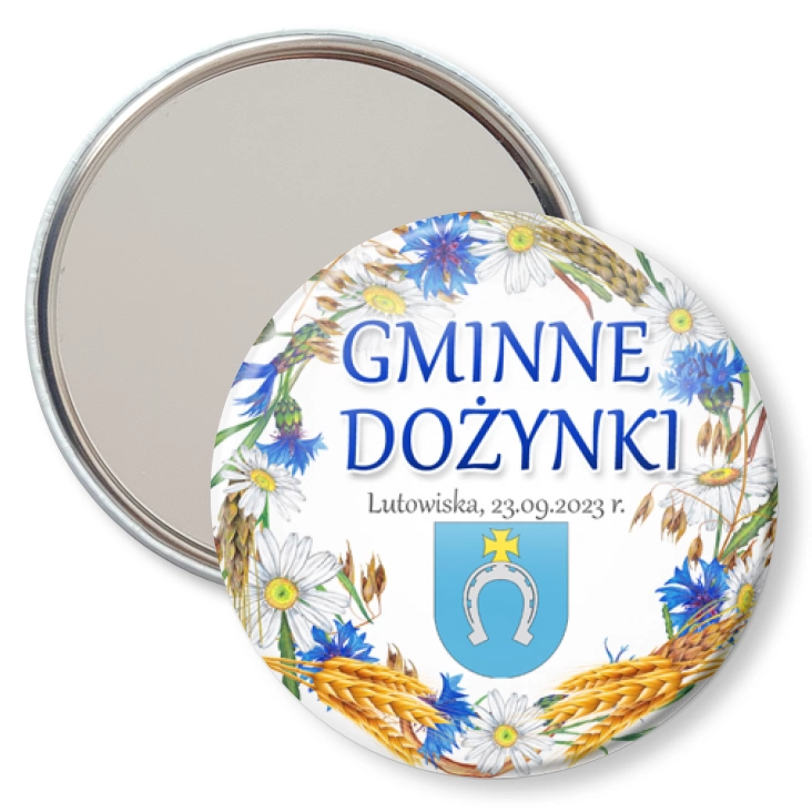 przypinka lusterko Dożynki Gminne Lutowiska 2023