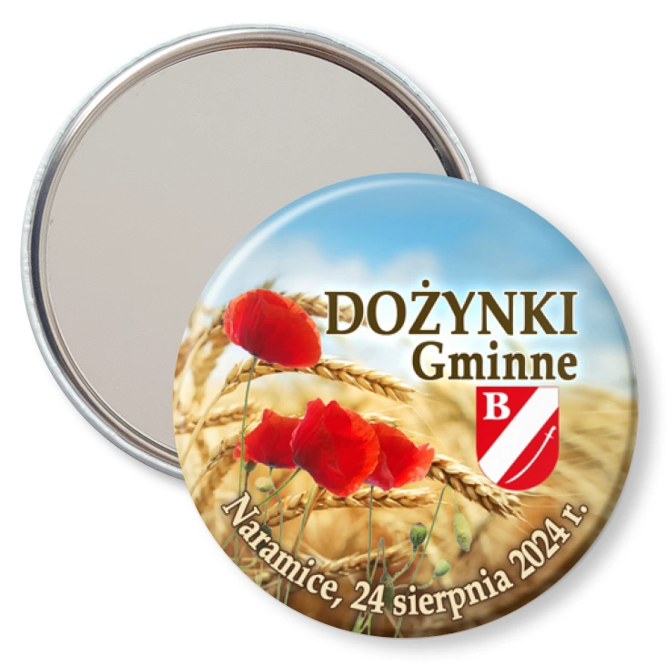 przypinka lusterko Dożynki Gminne Naramice 2024