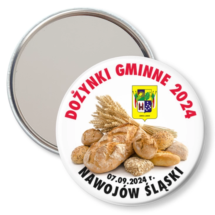 przypinka lusterko Dożynki Gminne Nawojów Śląski 2024