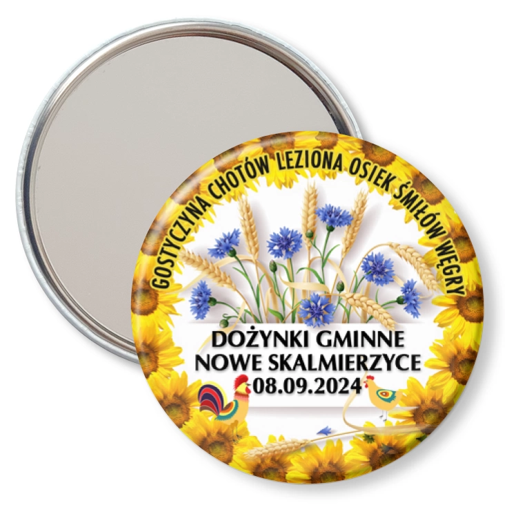przypinka lusterko Dożynki Gminne Nowe Skalmierzyce