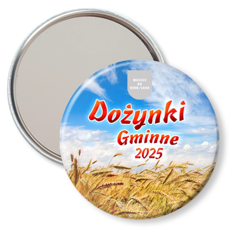 przypinka lusterko Dożynki gminne Pole zboża