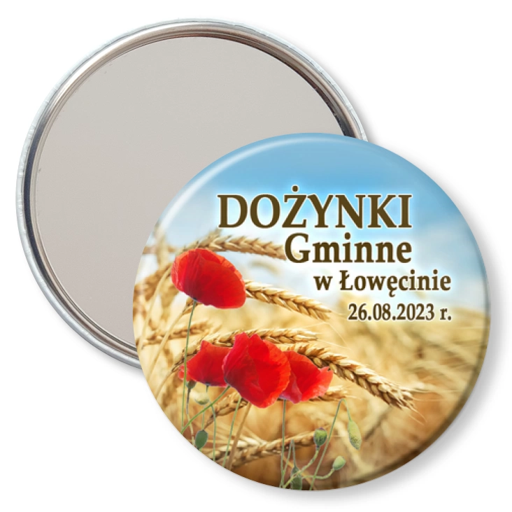 przypinka lusterko Dożynki Gminne w Łowęcinie