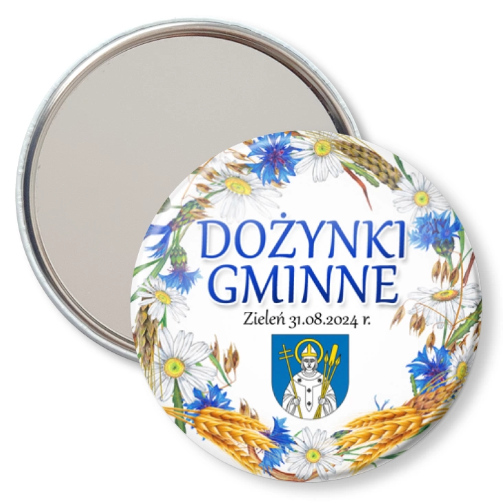przypinka lusterko Dożynki Gminne Zieleń 2024