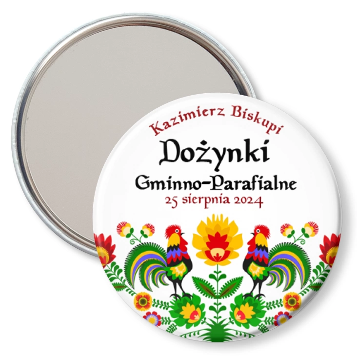 przypinka lusterko Dożynki Gminno-Parafialne Kazimierz Biskupi 2024
