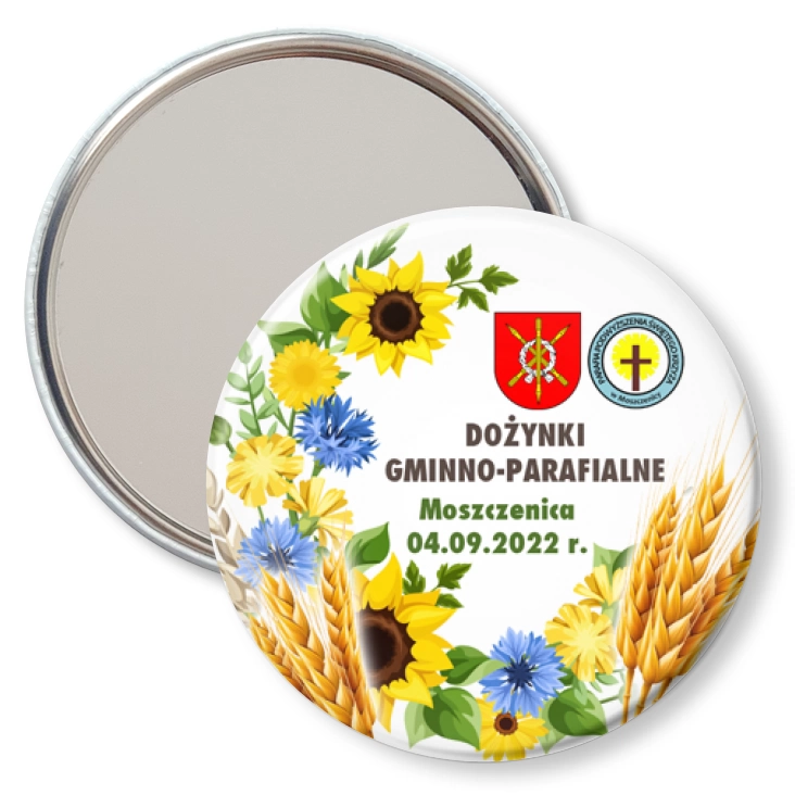 przypinka lusterko Dożynki Gminno-Parafialne Moszczenica 2022