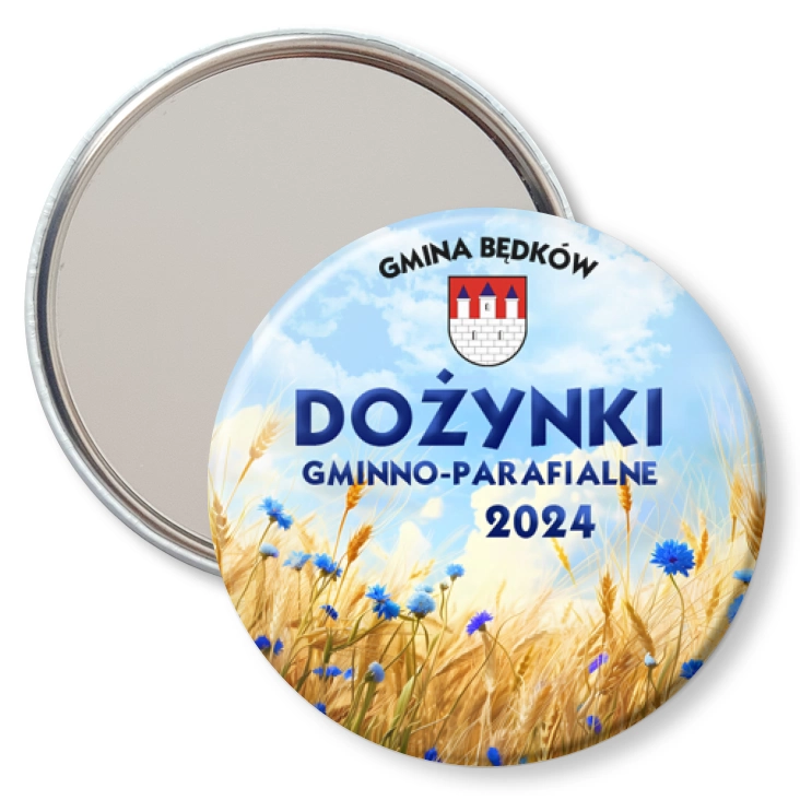 przypinka lusterko Dożynki gminno-parafialne w gminie Będków 2024